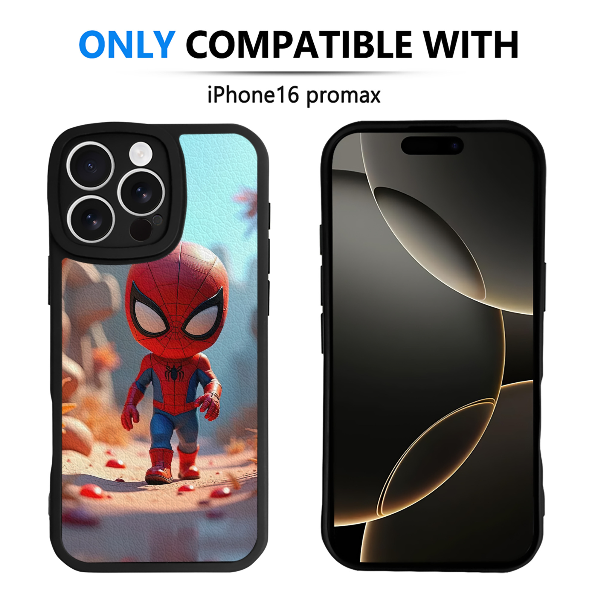 Spider Man スパイダーマン 【iPhone 16シリーズ対応】シリコンスマホケース（レザー調） 材質：シリコン